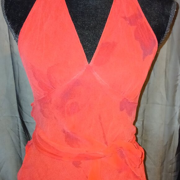 SIZE XS: Vintage Silk Victoria's Secret Halter Slip Gown - Picture 3 of 16